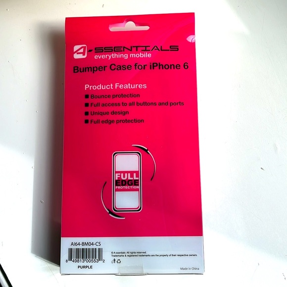 NWT Assentials bumber case forIPhone 6 purple and black - Picture 2 of 2